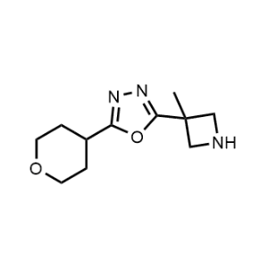 2-(3-Methylazetidin-3-yl)-5-(tetrahydro-2H-pyran-4-yl)-1,3,4-oxadiazole|CS-0952451