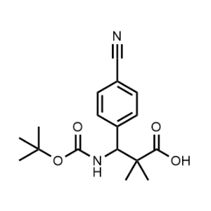 3-((Tert-butoxycarbonyl)amino)-3-(4-cyanophenyl)-2,2-dimethylpropanoic acid|CS-0952538