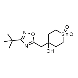 4-((3-(Tert-butyl)-1,2,4-oxadiazol-5-yl)methyl)-4-hydroxytetrahydro-2H-thiopyran 1,1-dioxide|CS-0953158
