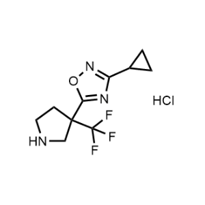 3-Cyclopropyl-5-(3-(trifluoromethyl)pyrrolidin-3-yl)-1,2,4-oxadiazole hydrochloride|CS-0953386