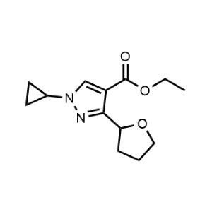 Ethyl 1-cyclopropyl-3-(tetrahydrofuran-2-yl)-1H-pyrazole-4-carboxylate|CS-0953487