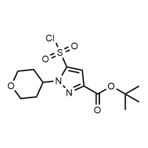 Tert-butyl 5-(chlorosulfonyl)-1-(tetrahydro-2H-pyran-4-yl)-1H-pyrazole-3-carboxylate|CS-0953758