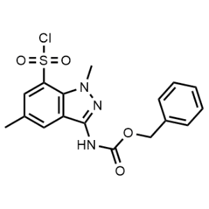 Benzyl (7-(chlorosulfonyl)-1,5-dimethyl-1H-indazol-3-yl)carbamate|CS-0955252