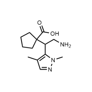 1-(2-Amino-1-(1,4-dimethyl-1H-pyrazol-5-yl)ethyl)cyclopentane-1-carboxylic acid|CS-0957778