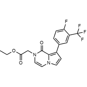 Ethyl 2-(8-(4-fluoro-3-(trifluoromethyl)phenyl)-1-oxopyrrolo[1,2-a]pyrazin-2(1H)-yl)acetate|CS-0959290