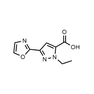 1-Ethyl-3-(oxazol-2-yl)-1H-pyrazole-5-carboxylic acid|CS-0960235