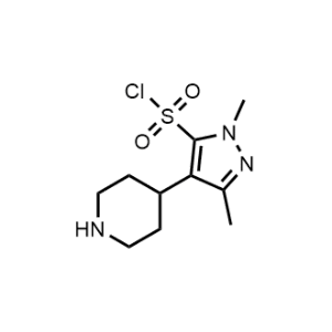 1,3-Dimethyl-4-(piperidin-4-yl)-1H-pyrazole-5-sulfonyl chloride|CS-0960274