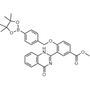 Methyl 3-(4-oxo-1,4-dihydroquinazolin-2-yl)-4-((4-(4,4,5,5-tetramethyl-1,3,2-dioxaborolan-2-yl)benzyl)oxy)benzoate|CS-0961072