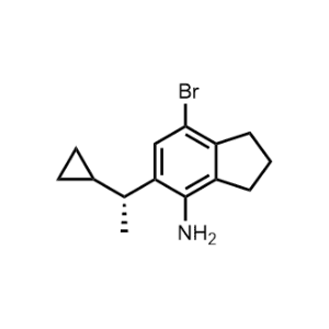 (R)-7-Bromo-5-(1-cyclopropylethyl)-2,3-dihydro-1H-inden-4-amine|CS-0961681