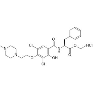 Ethyl (3,5-dichloro-2-hydroxy-4-(2-(4-methylpiperazin-1-yl)ethoxy)benzoyl)-l-phenylalaninate hydrochloride|CS-0962001