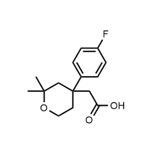 2-(4-(4-Fluorophenyl)-2,2-dimethyltetrahydro-2H-pyran-4-yl)acetic acid|CS-0963763