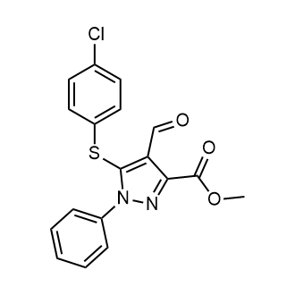 Methyl 5-((4-chlorophenyl)thio)-4-formyl-1-phenyl-1H-pyrazole-3-carboxylate|CS-0965322