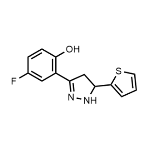 4-Fluoro-2-(5-(thiophen-2-yl)-4,5-dihydro-1H-pyrazol-3-yl)phenol|CS-0967513