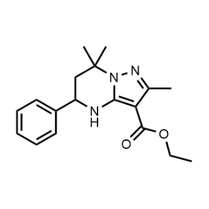 Ethyl 2,7,7-trimethyl-5-phenyl-4,5,6,7-tetrahydropyrazolo[1,5-a]pyrimidine-3-carboxylate|CS-0968392