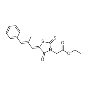 Ethyl 2-(5-(2-methyl-3-phenylallylidene)-4-oxo-2-thioxothiazolidin-3-yl)acetate|CS-0968672