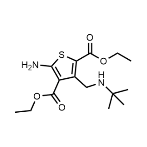 Diethyl 5-amino-3-((tert-butylamino)methyl)thiophene-2,4-dicarboxylate|CS-0969406