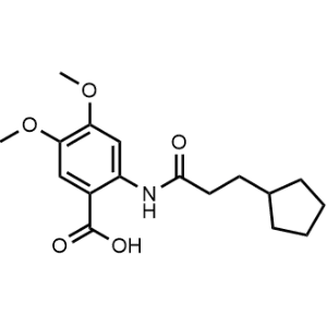 2-(3-Cyclopentylpropanamido)-4,5-dimethoxybenzoic acid|CS-0970655