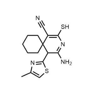 4-Amino-2-mercapto-5-(4-methylthiazol-2-yl)-3-azaspiro[5.5]undeca-1,3-diene-1-carbonitrile|CS-0971551