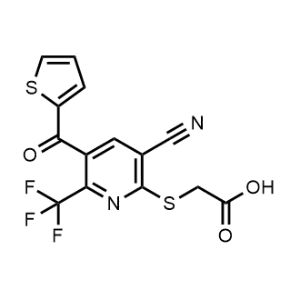 2-((3-Cyano-5-(thiophene-2-carbonyl)-6-(trifluoromethyl)pyridin-2-yl)thio)acetic acid|CS-0971648