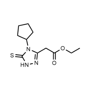 Ethyl 2-(4-cyclopentyl-5-thioxo-4,5-dihydro-1H-1,2,4-triazol-3-yl)acetate|CS-0972562