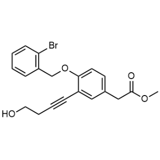 Methyl 2-(4-((2-bromobenzyl)oxy)-3-(4-hydroxybut-1-yn-1-yl)phenyl)acetate|CS-0974231