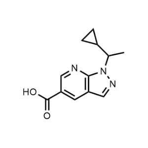 1-(1-Cyclopropylethyl)-1H-pyrazolo[3,4-b]pyridine-5-carboxylic acid|CS-0974850