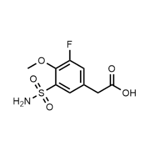 2-(3-Fluoro-4-methoxy-5-sulfamoylphenyl)acetic acid|CS-0974975