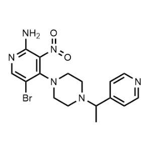 5-Bromo-3-nitro-4-(4-(1-(pyridin-4-yl)ethyl)piperazin-1-yl)pyridin-2-amine|CS-0975619