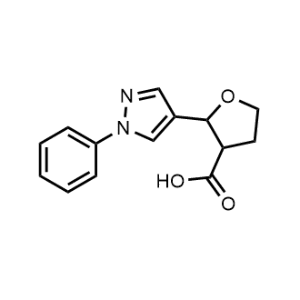 2-(1-Phenyl-1H-pyrazol-4-yl)tetrahydrofuran-3-carboxylic acid|CS-0976460