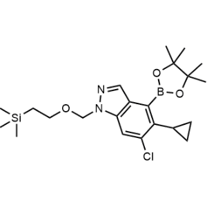 6-Chloro-5-cyclopropyl-4-(4,4,5,5-tetramethyl-1,3,2-dioxaborolan-2-yl)-1-((2-(trimethylsilyl)ethoxy)methyl)-1H-indazole|CS-0979198
