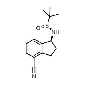 (S)-N-((S)-4-Cyano-2,3-dihydro-1H-inden-1-yl)-2-methylpropane-2-sulfinamide|CS-0986045