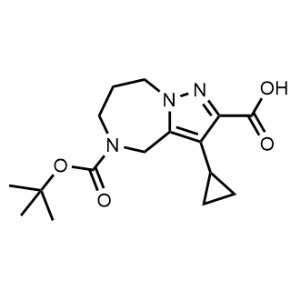 5-(tert-Butoxycarbonyl)-3-cyclopropyl-5,6,7,8-tetrahydro-4H-pyrazolo[1,5-a][1,4]diazepine-2-carboxylic acid|CS-0996548