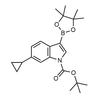 tert-Butyl 6-cyclopropyl-3-(4,4,5,5-tetramethyl-1,3,2-dioxaborolan-2-yl)-1H-indole-1-carboxylate|CS-0996874