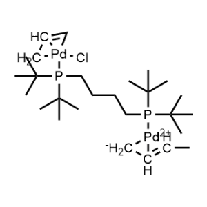 [μ-[1,1'-(1,4-Butanediyl)bis[1,1-bis(1,1-dimethylethyl)phosphine-κP]]]bis[(1,2,3-η)-(2E)-2-buten-1-yl]dichlorodipalladium|CS-0999778