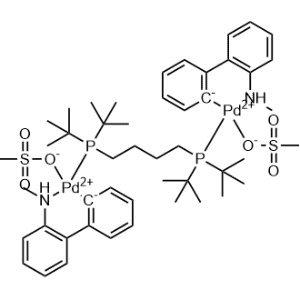 [μ-[1,1'-(1,4-Butanediyl)bis[1,1-bis(1,1-dimethylethyl)phosphine-κP]]]bis(methanesulfonato-κO)bis[2'-(methylamino-κN)[1,1'-biphenyl]-2-yl-κC]dipalladium|CS-0999781