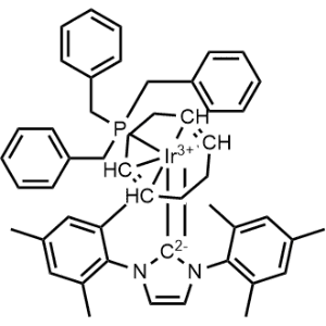 [(1,2,5,6-η)-1,5-Cyclooctadiene][1,3-dihydro-1,3-bis(2,4,6-trimethylphenyl)-2H-imidazol-2-ylidene][tris(phenylmethyl)phosphine]iridium(1+)|CS-0999828