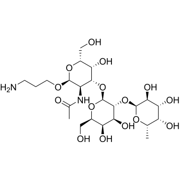 3-Aminopropyl O-6-deoxy-α-L-galactopyranosyl-(1→2)-O-β-D-galactopyranosyl-(1→3)-2-(acetylamino)-2-deoxy-α-D-galactopyranoside|CS-0999855