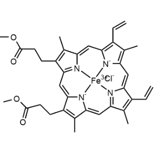 Iron(1+), [dimethyl 8,13-diethenyl-3,7,12,17-tetramethyl-21H,23H-porphine-2,18-dipropanoato(2-)-N21,N22,N23,N24]-, chloride, (SP-4-2)-|CS-0999873