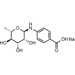 Benzoic acid, 4-[(6-deoxy-α-L-mannopyranosyl)amino]-, sodium salt 1:1|CS-1000011
