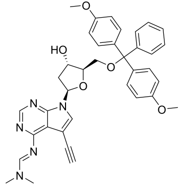 N'-[7-[5-O-[Bis(4-methoxyphenyl)phenylmethyl]-2-deoxy-β-D-erythro-pentofuranosyl]-5-ethynyl-7H-pyrrolo[2,3-d]pyrimidin-4-yl]-N,N-dimethylmethanimidamide|CS-1000108