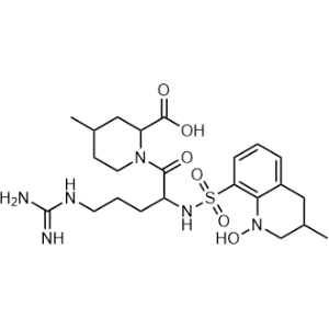 1-[5-[(Aminoiminomethyl)amino]-1-oxo-2-[[(1,2,3,4-tetrahydro-1-hydroxy-3-methyl-8-quinolinyl)sulfonyl]amino]pentyl]-4-methyl-2-piperidinecarboxylic acid|CS-1000345