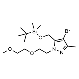 4-Bromo-5-(((tert-butyldimethylsilyl)oxy)methyl)-1-(2-(2-methoxyethoxy)ethyl)-3-methyl-1H-pyrazole|CS-1001223