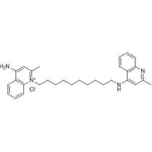 Quinolinium, 4-amino-2-methyl-1-[10-[(2-methyl-4-quinolinyl)amino]decyl]-, chloride 1:1|CS-1002009
