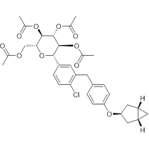 D-Glucitol, 1,5-anhydro-1-C-[3-[[4-[(1α,3α,5α)bicyclo[3.1.0]hex-3-yloxy]phenyl]methyl]-4-chlorophenyl]-, 2,3,4,6-tetraacetate, (1S)-|CS-1002124
