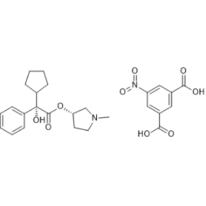 1,3-Benzenedicarboxylic acid, 5-nitro-, compd. with (αS)-(3S)-1-methylpyrrolidinyl α-cyclopentyl-α-hydroxybenzeneacetate 1:1|CS-1002280
