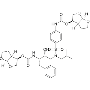 (3R,3aS,6aS)-Hexahydrofuro[2,3-b]furan-3-yl N-[4-[[[(2R,3S)-3-[[[[(3R,3aS,6aR)-hexahydrofuro[2,3-b]furan-3-yl]oxy]carbonyl]amino]-2-hydroxy-4-phenylbutyl](2-methylpropyl)amino]sulfonyl]phenyl]carbamate|CS-1002394