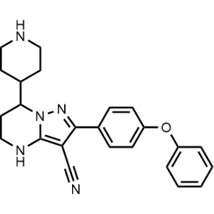 4,5,6,7-Tetrahydro-2-(4-phenoxyphenyl)-7-(4-piperidinyl)pyrazolo[1,5-a]pyrimidine-3-carbonitrile|CS-1002718