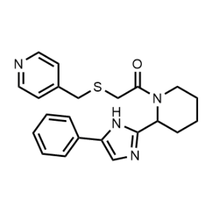1-(2-(5-phenyl-1H-imidazol-2-yl)piperidin-1-yl)-2-((pyridin-4-ylmethyl)thio)ethan-1-one|CS-1002858