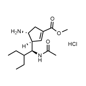 1-Cyclopentene-1-carboxylic acid, 3-[(1S)-1-(acetylamino)-2-ethylbutyl]-4-amino-, methyl ester, hydrochloride (1:1), (3R,4R)-|CS-1002932