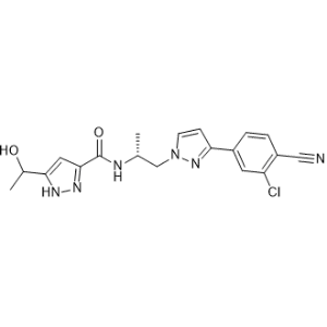N-[(1R)-2-[3-(3-Chloro-4-cyanophenyl)-1H-pyrazol-1-yl]-1-methylethyl]-5-(1-hydroxyethyl)-1H-pyrazole-3-carboxamide|CS-1003049